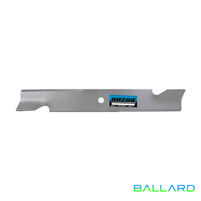 Silver Mower Blades:  21 5/8" Long,  2.25" Wide,  5/8” Center Hole, Thickness- .203"(Two Blades)